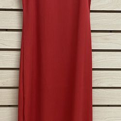 BEBE WOMEN AMAZING LOOKING RED SUMMER DRESS SIZE  SMALL 