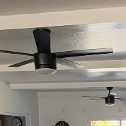 Merwry 52 in. Integrated LED Indoor Matte Black Ceiling Fan