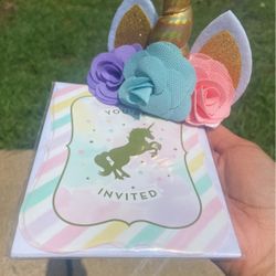 Unicorn Cake topper / Invitations 