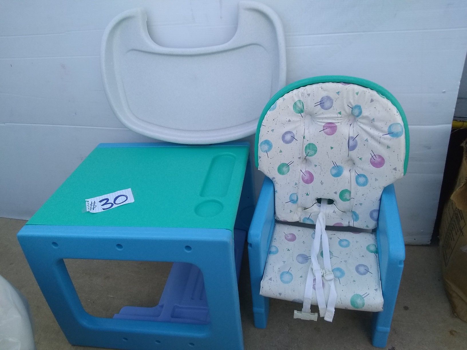 Kids high chair and table