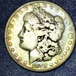 1878 “P” Morgan Silver dollar w peripheral rainbow Toning!