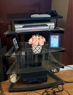 Glass TV stand