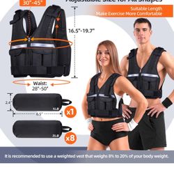 Sportneer Adjustable Weighted Vest Weights: 2-18 lbs