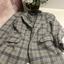 Linda Allard Ellen Tracy Gray/Black Women’s Blazer, Size 0P