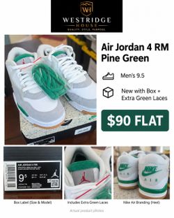 Air Jordan 4 RM Pine Green Men's 9.5