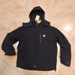 New Carhartt Jacket Storm Defender Hooded Size M