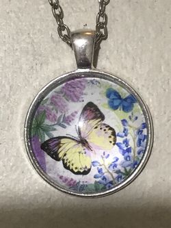 Butterfly charm necklace