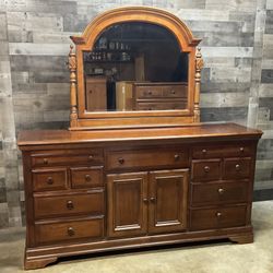 Spectacular Alexander Julian 13-Drawer All Hardwood Dresser with Mirror | For a Lifetime