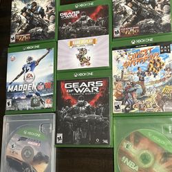 XBOX One Game Lot: Gears of war 4/ultimate edition/rare play,  Madden 16, Forza Horizon 3, Sunset overdrive, NBA 2K15