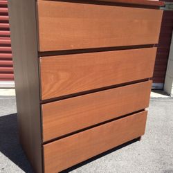 IKEA Malm 4 Drawer Dresser / Chest of Drawers - Brown