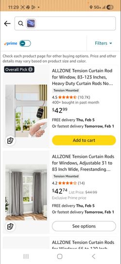 Allzone Tension Curtain Rod