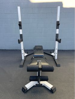 Nautilus Squat Rack and Olympic Bench…. Home Gym Fitness…. $200 Price is Firm!!!!