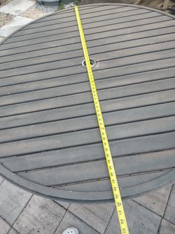 6ft round aluminum table used