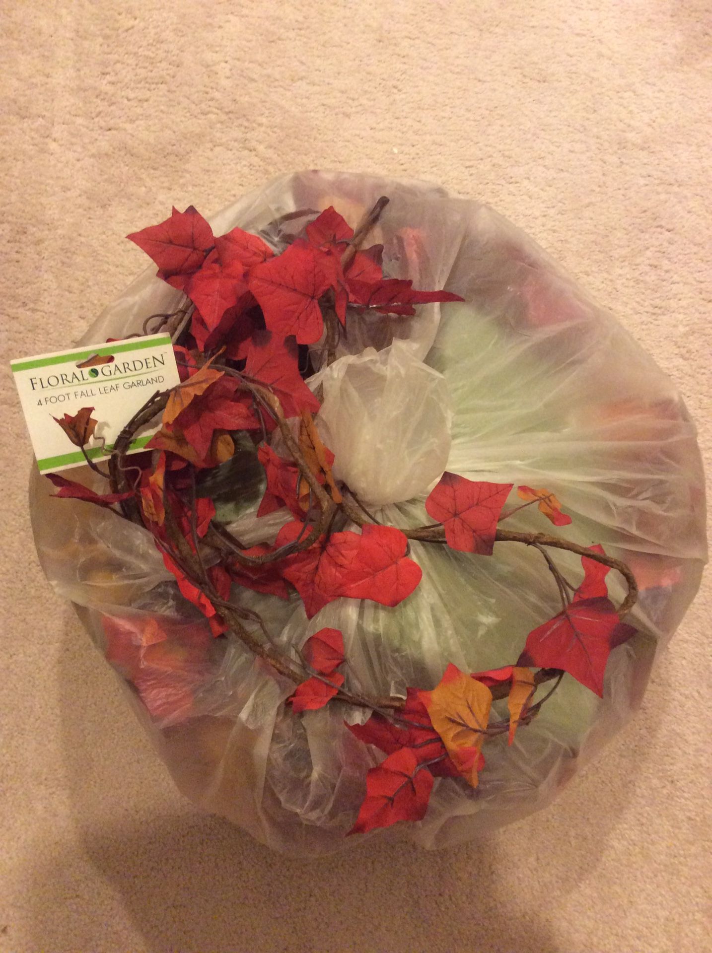 Garland - 4 Feet Fall Leaf Garland (20ea.)