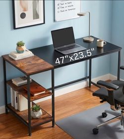 Can Deliver 47" desk brown black