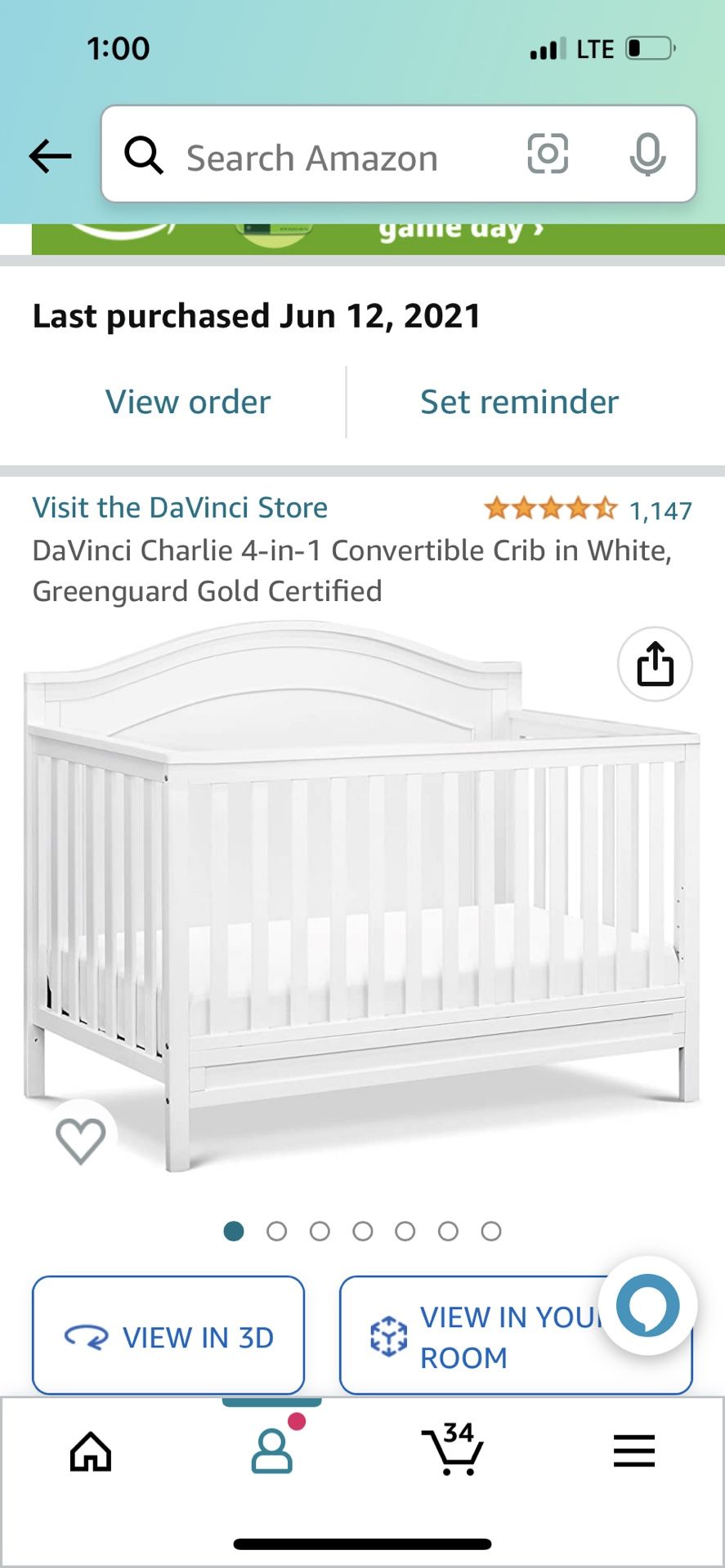 Crib With Serta Mattress