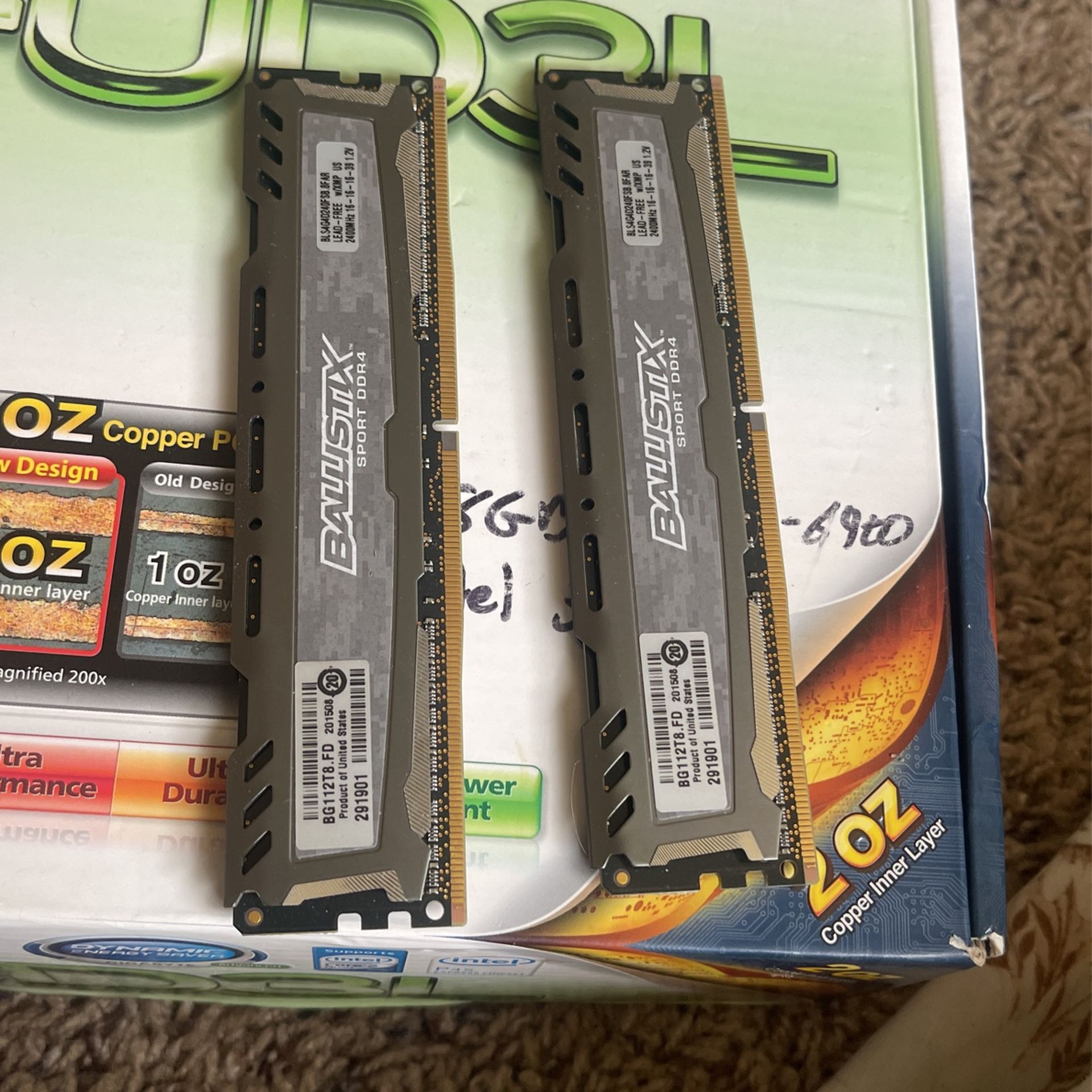2x8gb ddr4 Ram 16gb