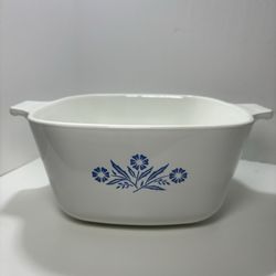 VINTAGE 1961 Corning Ware P-1 3/4-B  Cornflower Casserole  1 3/4 qt