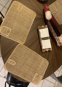 Sweet set of 3 boho woven placemats
