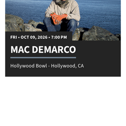 MACDEMARCO TICKETS  2