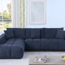 Luxury Lounge Style L-shaped Chaise Sectional Sofa Couch
