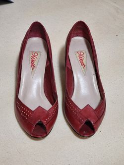 Authentic Brazilian Red Leather Heels $50