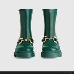 Authentic Gucci Rubber Horsebit Boots
