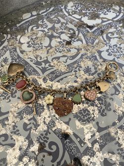 Vintage Locket & Crystal Bracelet