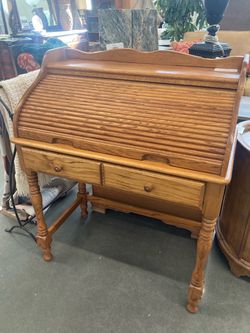 Small Roll-Top Secretary Desk