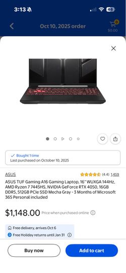 ASUS TUF Gaming A16 Laptop RTX 4050