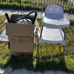 2 Free Steam Cleaners And Toddler High Chair