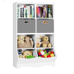 New White Children's Organizer Bookshelf 