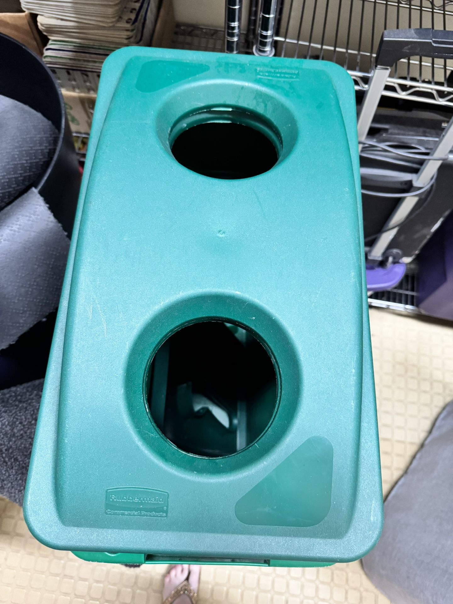 3 Tall Slim Recycling Bins-2 Have Lids