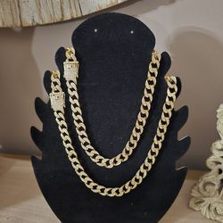 Cadenas monaco de oro laminado $35 c/u