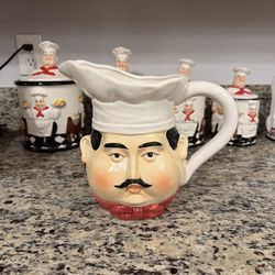 Large Porcelain Chef Pitcher