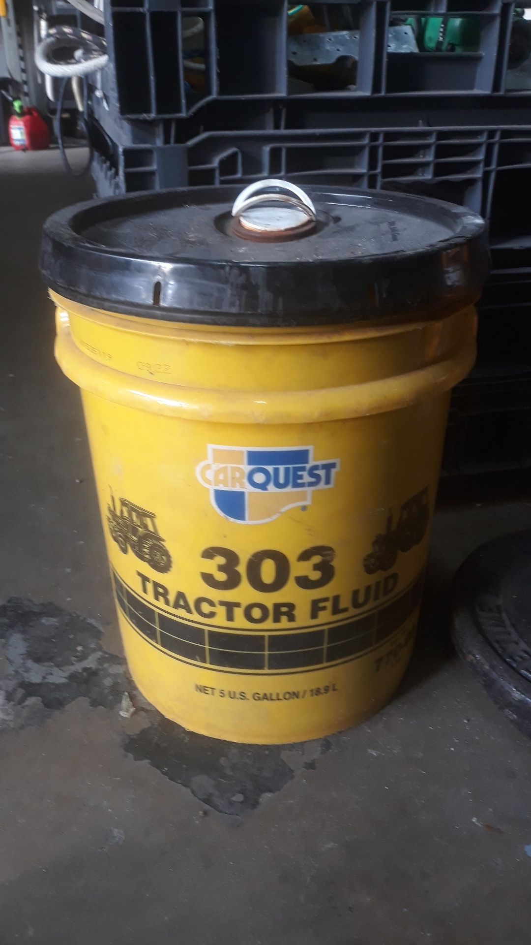 Tractor fluid 303 5 gallons tank never used