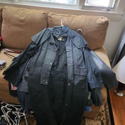 4 Different Riding Leather Jackets And A Duster Jacket