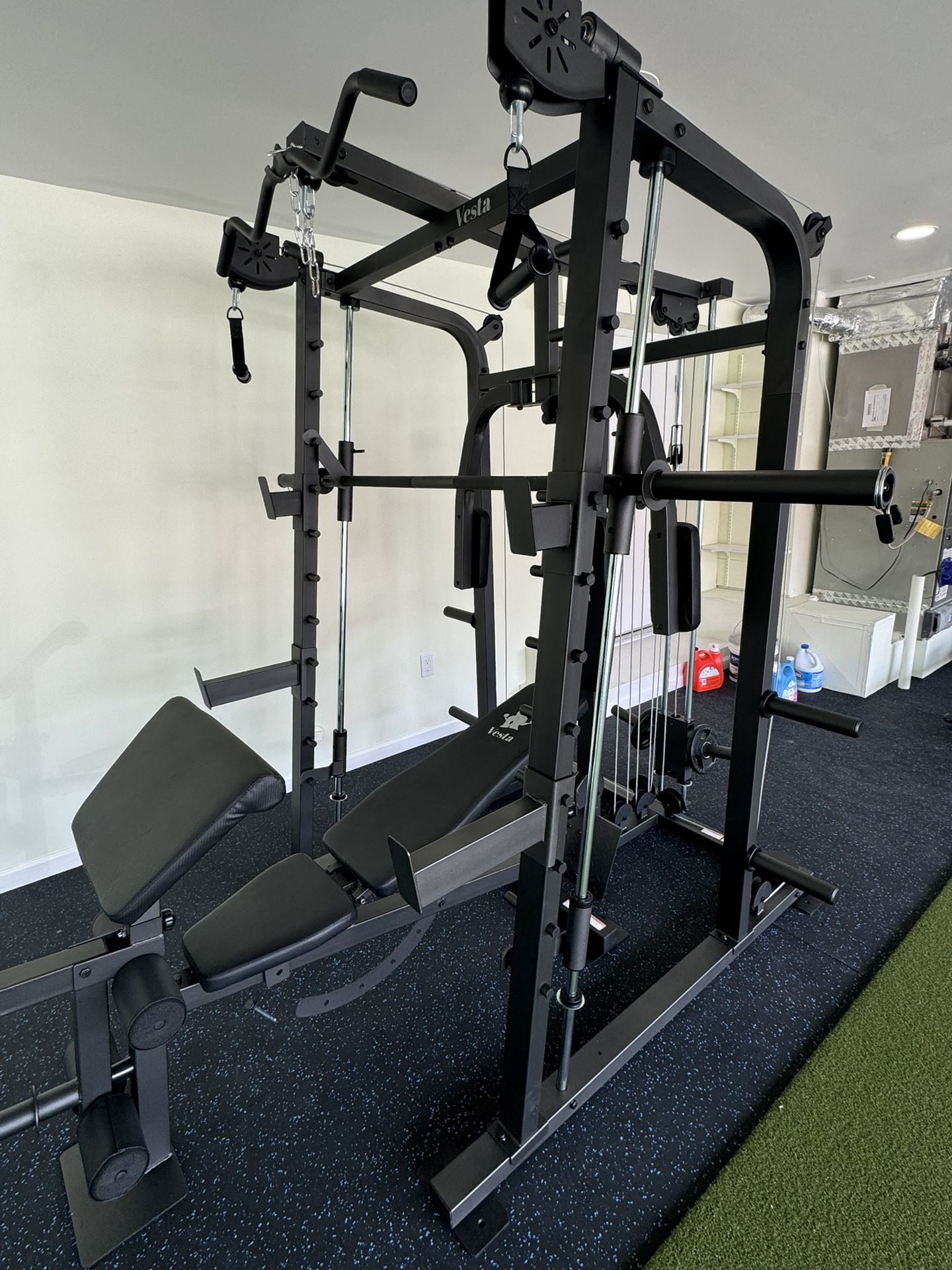 Smith Machine SM2001/FID Adj Bench/Gym Equipment/Fitness/Squat Rack/‼️⭕️WEIGHTS AND BARBELL SOLD INDIVIDUALLY ⭕️‼️FREE DELIVERY🚚
