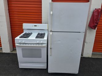 Hotpoint apartment fridge and GE Gas Stove
