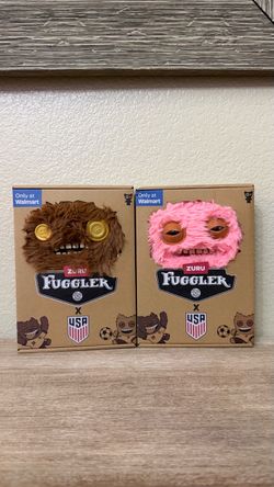 Fuggler x USA Soccer Plush Set of 2 Brown & Pink Walmart Exclusive