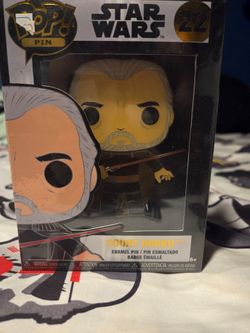 Large Count Dooku Funko Pop enamel pin