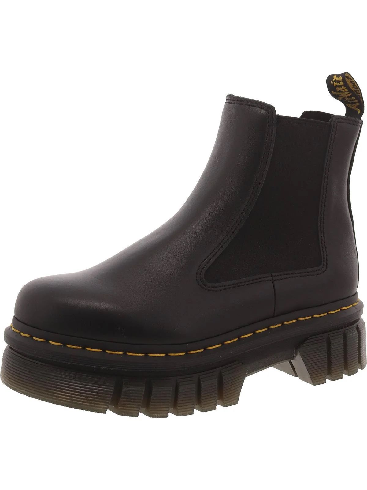 Dr Marten Black Leather Boots Slip Ons