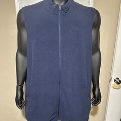 B&T Essentials by DXL Men’s Navy Fleece Vest Size 6XL
