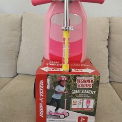 Pink Radio Flyer Grow With Me Beginner Scooter 2+