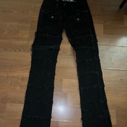 Black Stack Jeans Size 32 New 