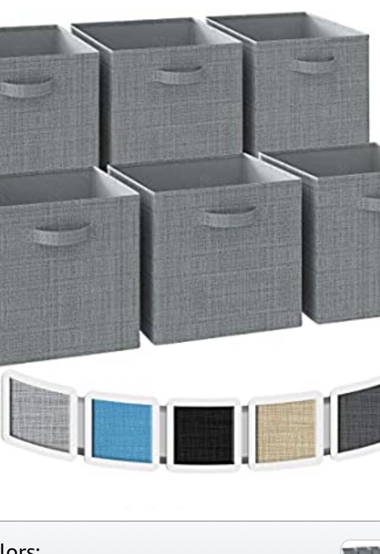 13x13x13 Large Storage Cubes - Set of 6 Storage