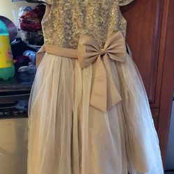 Size 4 -5 Girls New Dress Champagne Color