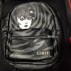 Uzumaki Black Leather Anime Gothic Style Backpack