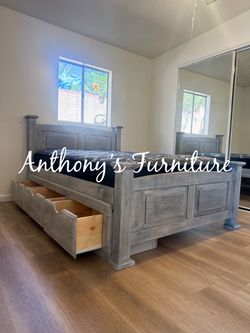 New Full Bed And Mattress With Drawers