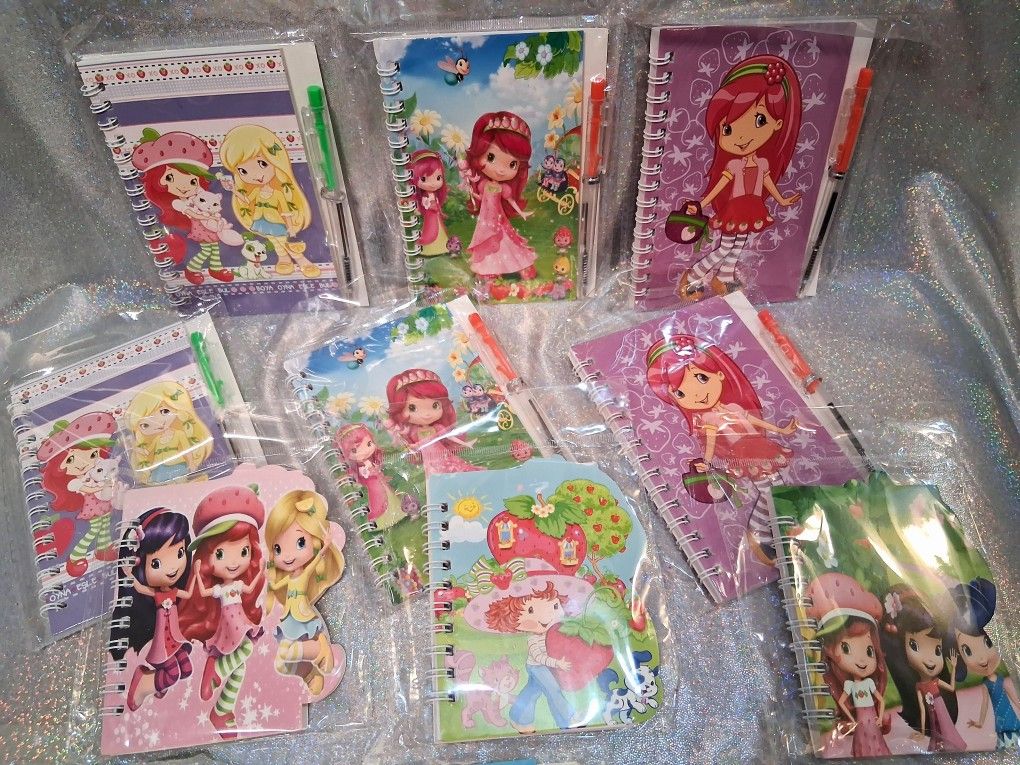 New Strawberry Shortcake & Hello Kitty Notebook & Pen Sets - $2.50 Each